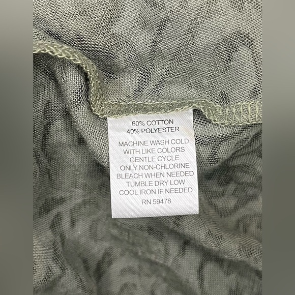 Women’s Green Kenar Babydoll Sinched Short Sleeve Round Neck T Shirt Blouse Sm - Picture 5 of 6